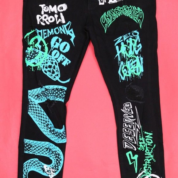 GFTD LOS ANGELES MEN'S SKINNY Distressed Stretch JEANS SED STYLE SIZE 38 - Picture 6 of 6